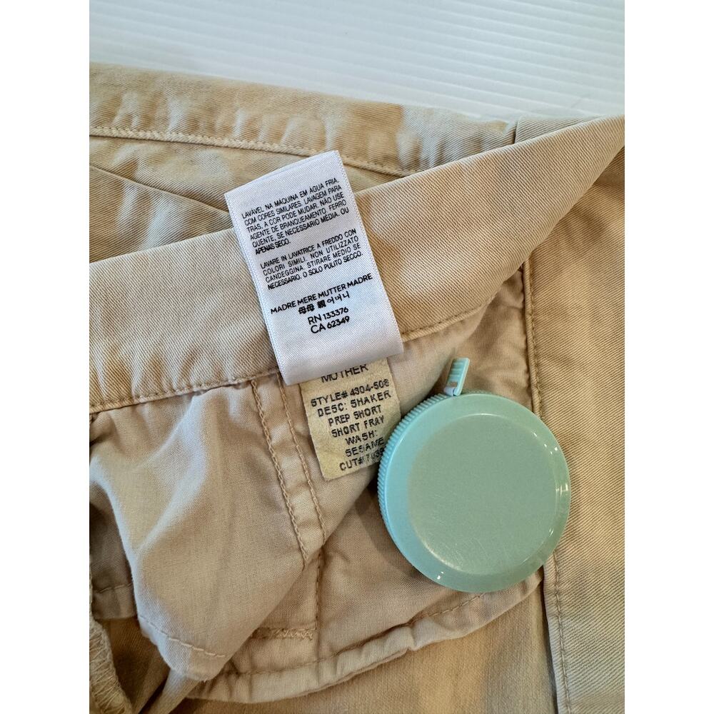 Mother The Shaker Prep Short Fray Killing Time Sesame Beige Cutoff Shorts 25 - Picture 14 of 16